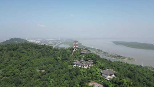 湖北鄂州市西山风景区航拍