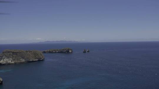 4K巴厘岛海岛佩妮达岛海浪航拍风光