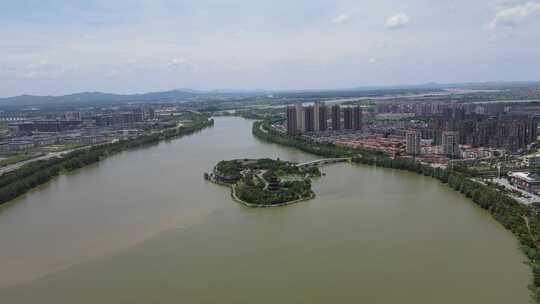 江西抚州梦湖景区航拍