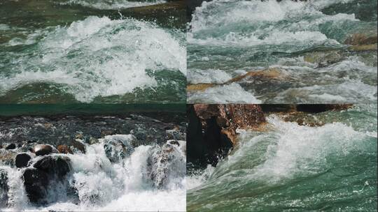流水 溪水 溪流 大自然 河水高清在线视频素材下载