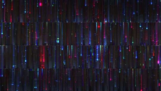 霓虹灯垂直线和玻璃。抽象运动背景。无缝循