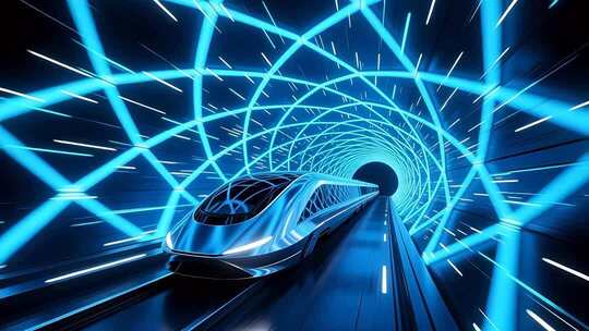 超级高铁隧道穿梭4K