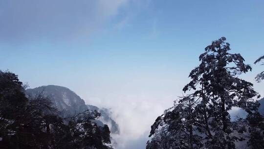 峨眉山云海雪景航拍