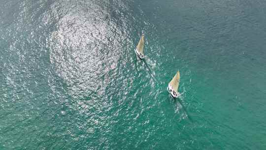 宣传片广告深圳湾大气航拍碧海扬帆海洋帆船视频素材模板下载