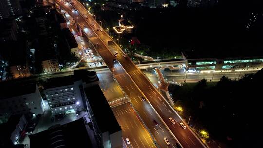 延安西路夜景航拍