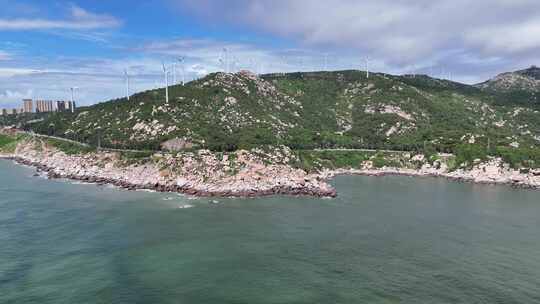 合集大海海洋海岛海上风车发电航拍