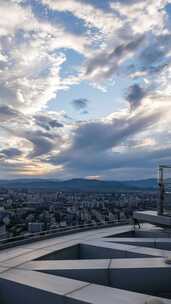 北京奥林匹克塔日落风景