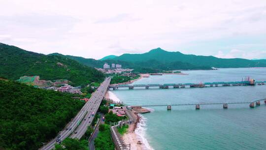 沿海海边公路延时摄影4K