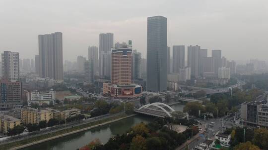 航拍 安徽 合肥 城市 高楼 建筑