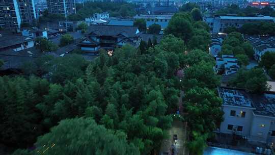 景德镇陶溪川文创街区夜景航拍陶溪川夜晚