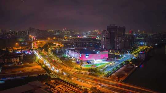 广州荔湾山姆会员超市夜景延时