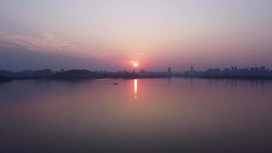 武汉东湖风景区航拍