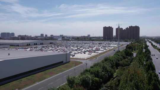 汽车生产轿车生产车间厂房新能源汽车产业园视频素材模板下载