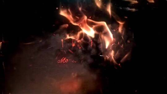 震撼火焰燃烧粉碎标志电影开场AE模板视频素材模板下载