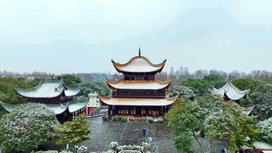 岳阳楼雪景