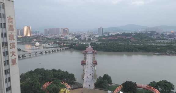 福建省漳州市芗城区漳州古城中山桥西溪航拍