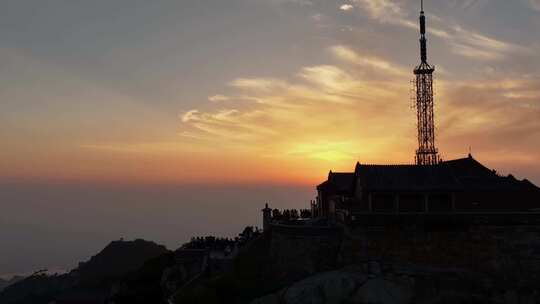 初秋的泰山，云海日出，晚霞夕照