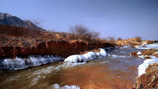 河水流水 水花 清澈 水资源 河面