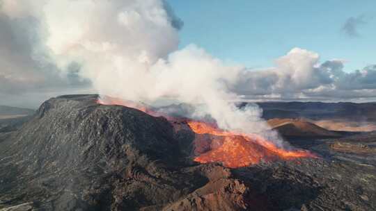 火山，喷发，火山，熔岩