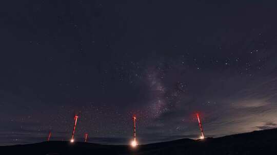 4k川西川藏高原上的银河星空延时视频素材模板下载
