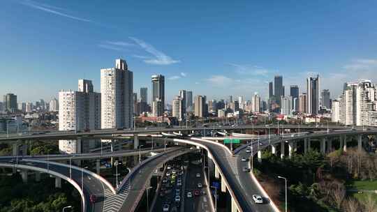 上海城市交通航拍