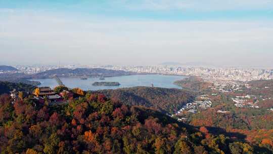 杭州西湖玉皇山福星观秋天风景