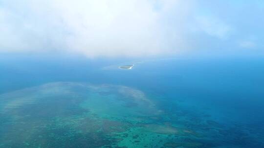 南海西沙群岛七连屿高空航拍