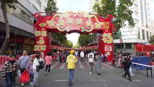 2025佛山祖庙迎春花街素材