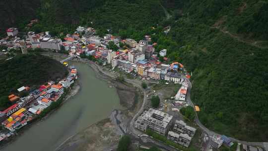 4K航拍四川阿坝州金川县观音庙风光