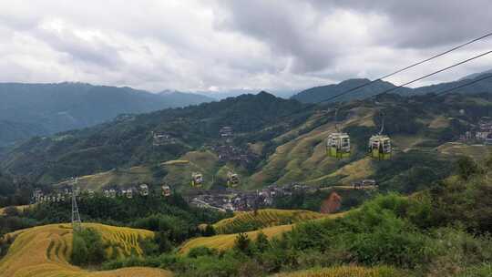 桂林龙脊梯田空中缆车索道观光