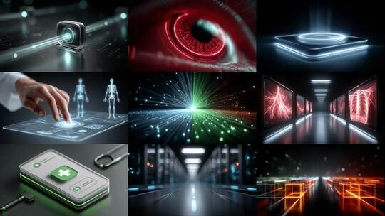 医疗大数据云链赋能智慧健康高清在线视频素材下载