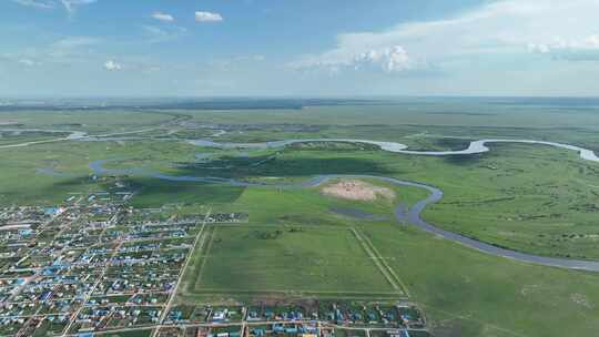 航拍内蒙古浩特陶海古城遗址