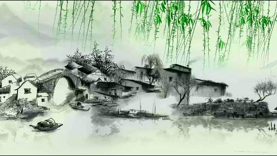 水墨山水风景素材视频素材模板下载