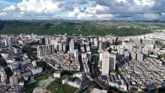 文山城区建筑航拍