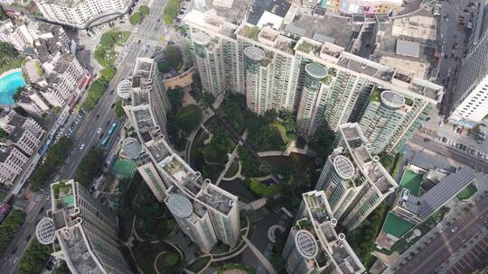 城市高层住宅楼航拍视频素材模板下载