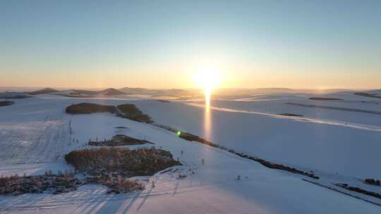 大兴安岭自然风光冬季雪景