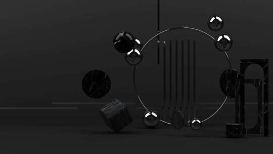 最小场景与讲台和抽象背景。金色和柔和的彩