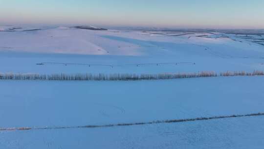 大兴安岭自然风光冬季雪景视频素材模板下载