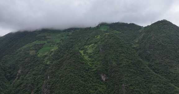 怒江峡谷高黎贡山航拍