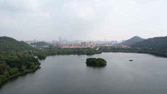 杭州湘湖风景航拍