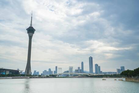 澳门塔背景横琴澳门地标澳门旅游