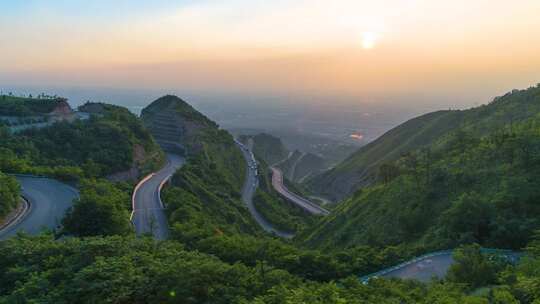 西安骊山森林公园日落