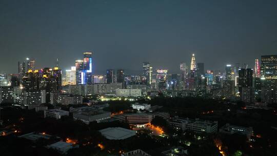 深圳 深圳夜景 夜景 航拍 科技园