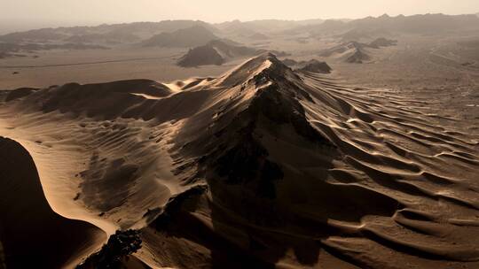 沙漠逆光航拍视频素材模板下载