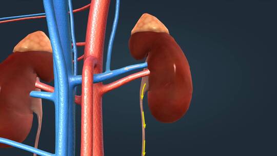 泌尿系统尿液形成过程生理学机理三维动画