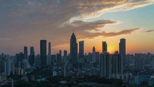 武汉湖北航拍延时夜景视频素材