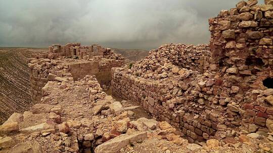 约旦境内的罗马要塞遗址视频素材模板下载