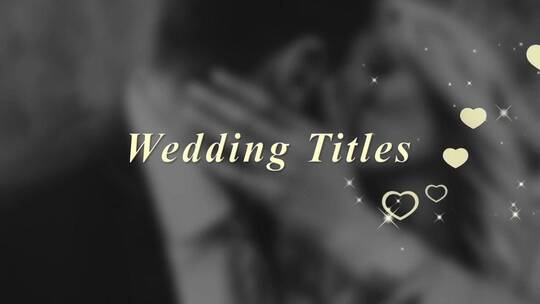 婚礼表白浪漫标题视频开场AE模板