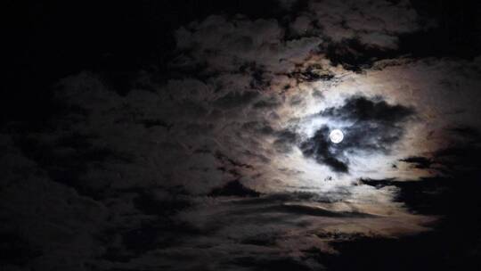 穿出云层的月亮 自然风光美丽的月亮特写