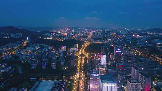 广州黄埔科学城夜景延时